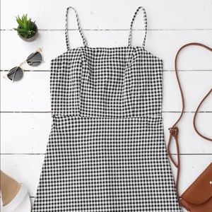 Super cute checkered mini slip dress